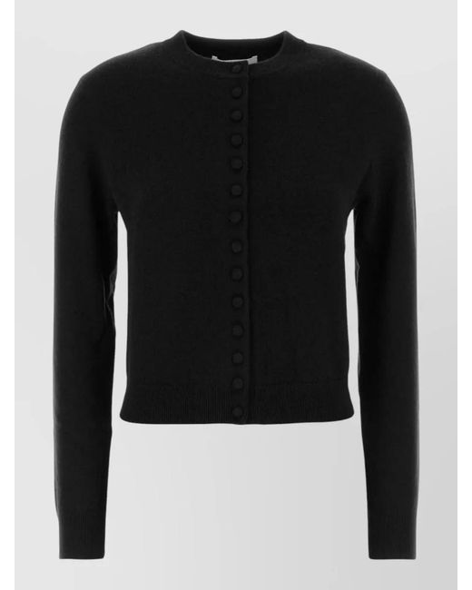 Lisa Yang Black Cashmere Slim-Fit Cropped Cardigan