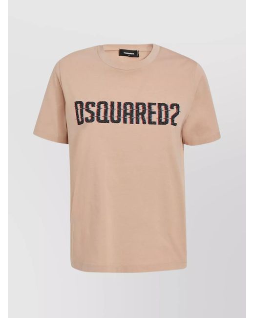 DSquared² Natural Cotton Logo-Print Regular-Fit T-Shirt