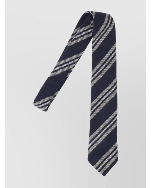 Finamore 1925 Blue Wool Tie for men