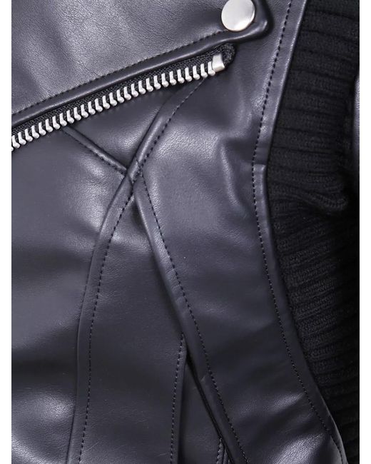 Junya Watanabe Blue Biker Jacket Long Sleeves Belted Waist