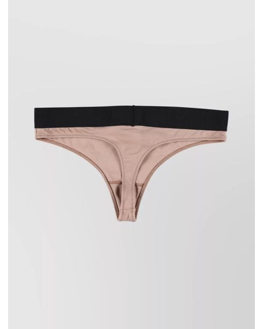 Tom Ford Black Logo-Waistband Thong