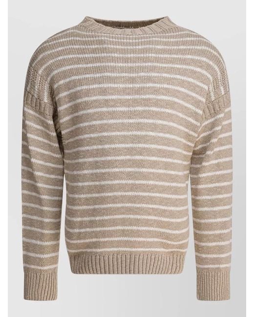 Alex Mill Gray Harbor Striped Crew Neck Knit Sweater for men