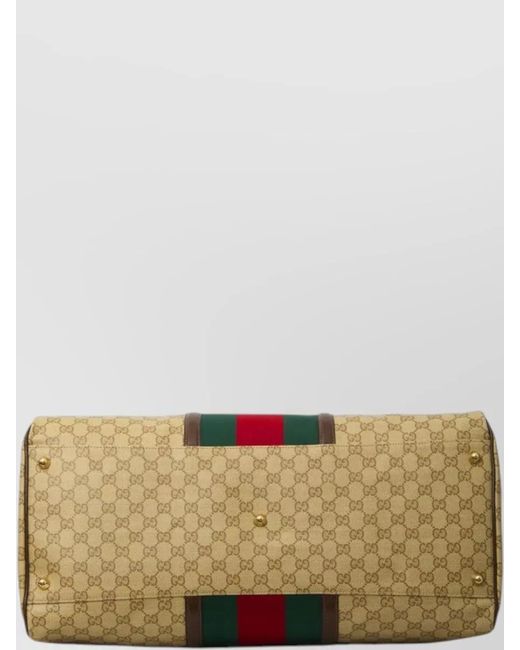 Gucci Natural Medium Gg Duffle Bag Web Detail for men