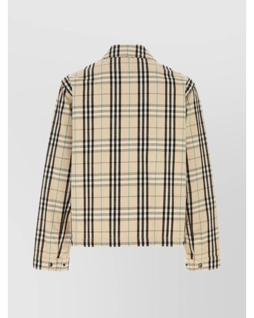 Burberry White Vintage Check Cotton Jacket for men