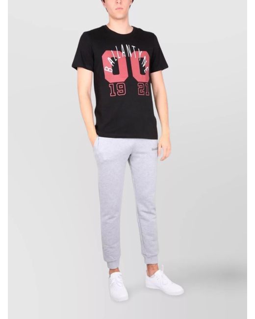 Ballantyne Black Logo Print Cotton T-Shirt for men