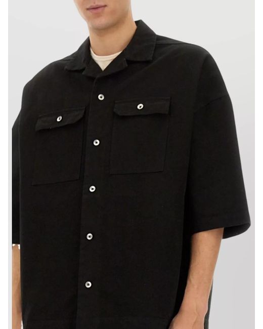 Rick Owens Black Cotton Magnum Tommy Shirt for men