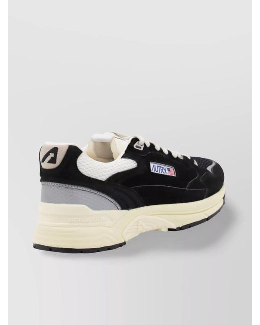Autry Black Leather Low-Top Sneakers for men