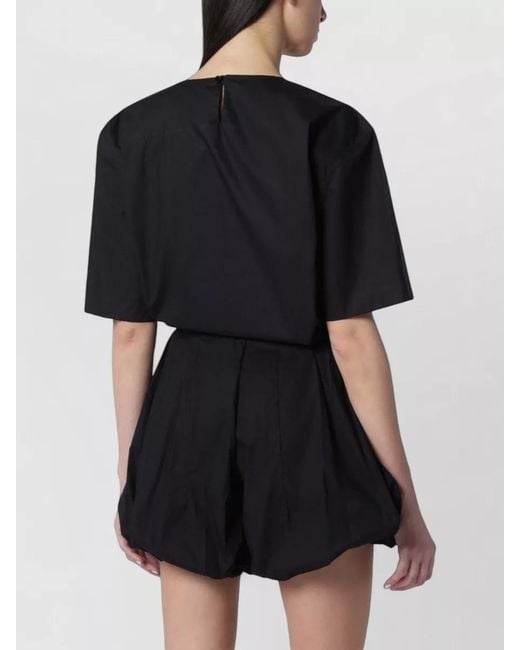 Thelatest Black Tailored Shorts Belt Loops Pleated Design