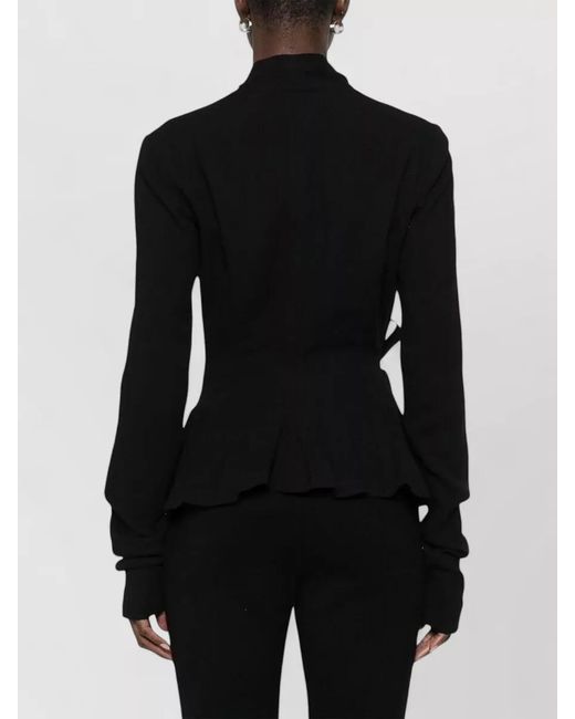 Rick Owens Black Wool Fitted Jacket