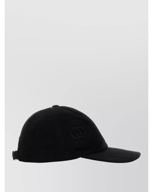 Gucci Black Cotton Baseball Cap for men