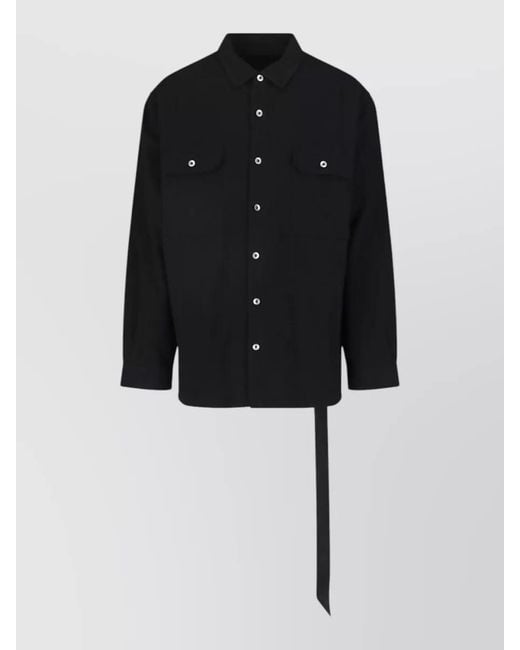 Rick Owens Black Cotton Shirt for men