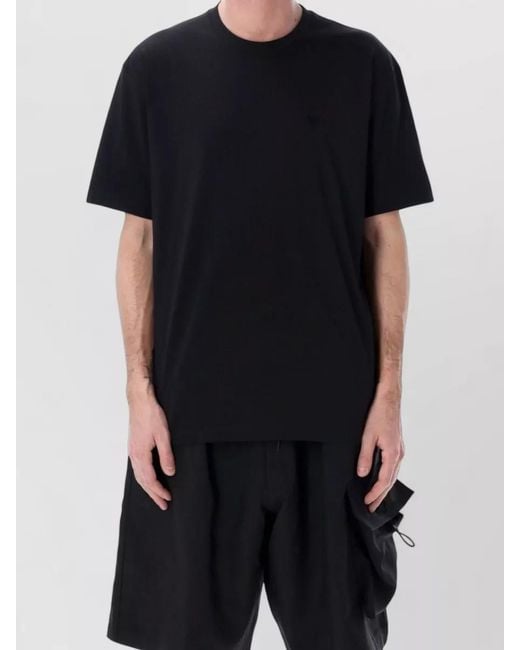 Y-3 Black Cotton Regular-Fit Short-Sleeve T-Shirt for men