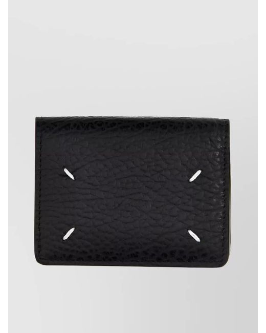 Maison Margiela Blue Leather Compact Wallet