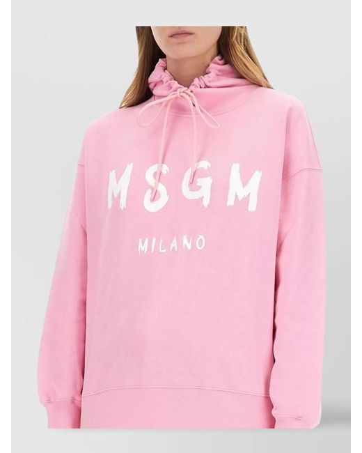 MSGM Pink Regular-Fit Knitted Top