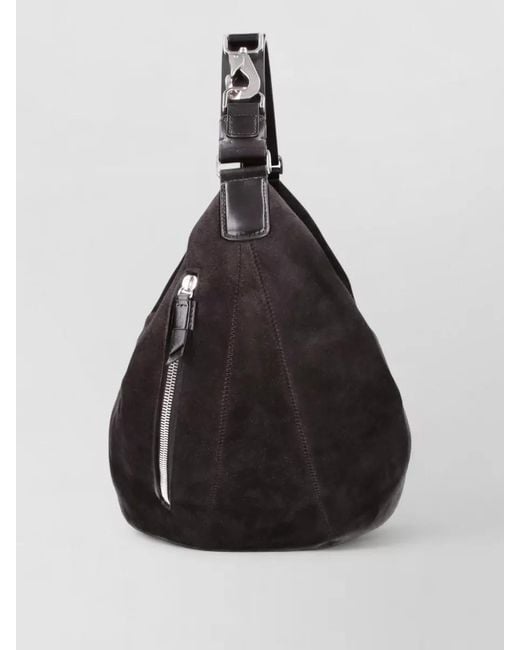 Lemaire Black Leather Shoulder Bag
