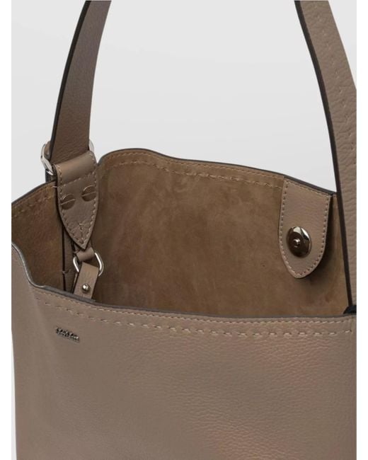 Max Mara White Leather Shoulder Bag