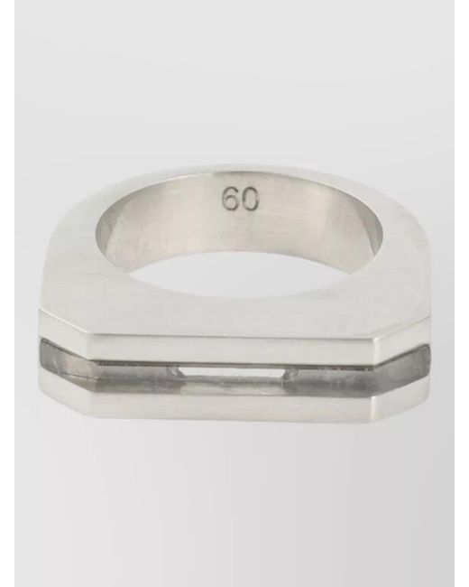 Rick Owens White Crystal Ring