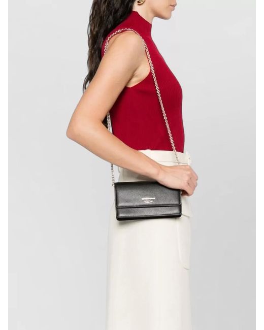 Emporio Armani Black Leather Mini Cross-Body Bag