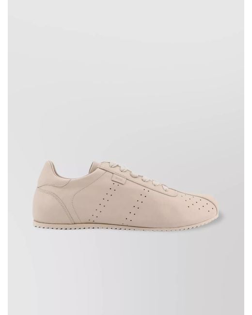 AMI Pink Leather Low-Top Sneakers for men