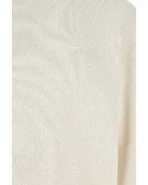 Prada White Cashmere Sweater for men