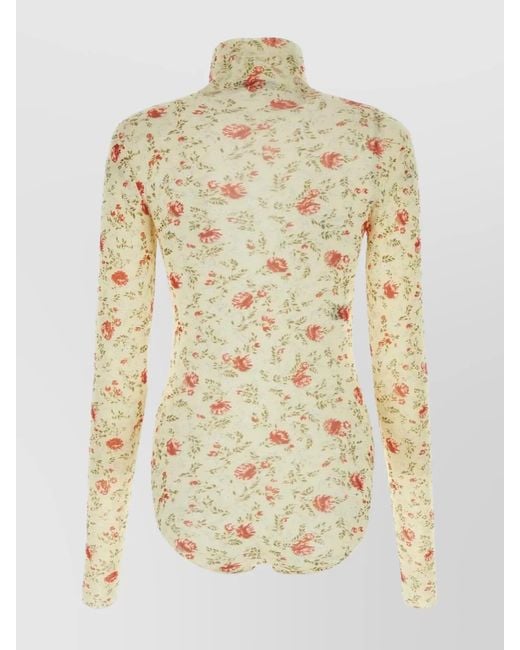 Prada White Printed Bodysuit