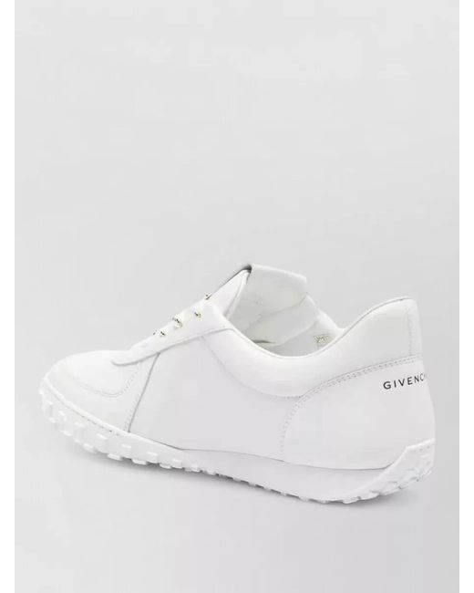 Givenchy White Glide Runner Low Top Leather Sneakers for men