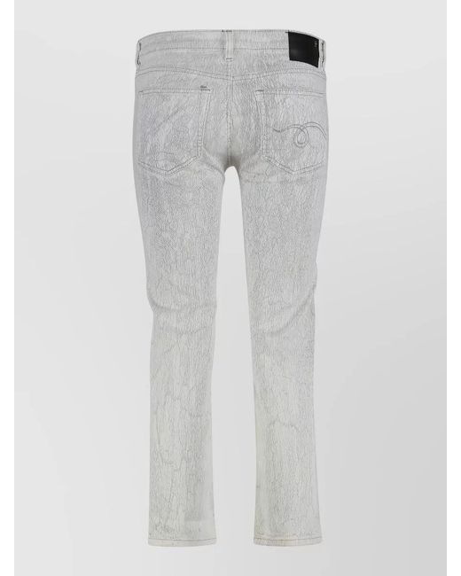 R13 Gray Straight-Leg Jeans