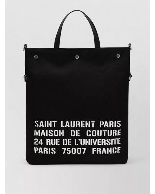 Saint Laurent Black Tote Bag Shoulder Strap And Top Handles for men