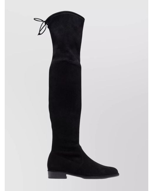 Stuart Weitzman Black Suede Over-The-Knee Boots