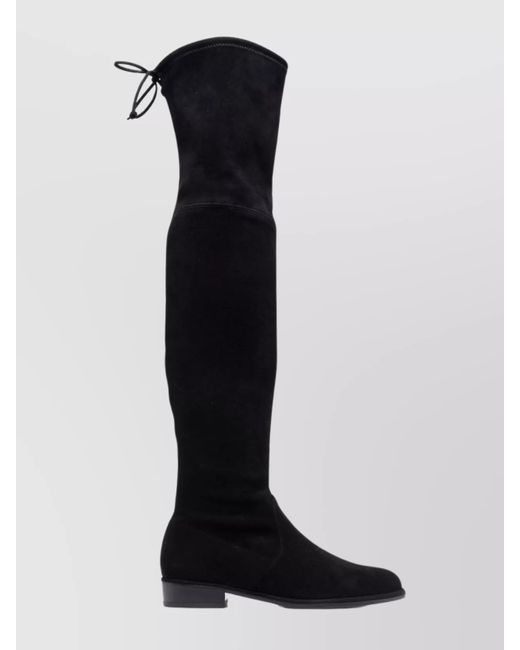 Stuart Weitzman Black Suede Over-The-Knee Boots