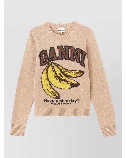 Ganni Natural Wool Jumper