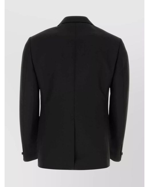 Versace Blue Wool Blend Blazer for men