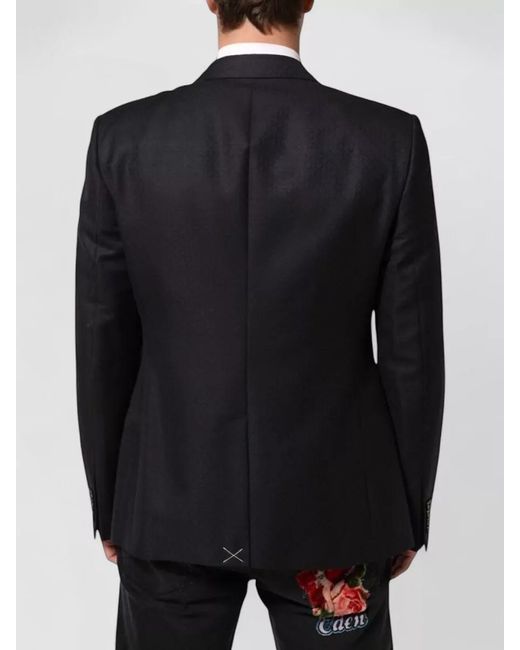 Dolce & Gabbana Blue Virgin Wool Suit Jacket for men
