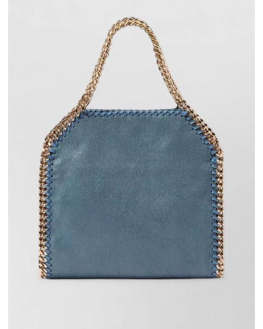Stella McCartney Blue Falabella Mini Tote Bag Chain Detail