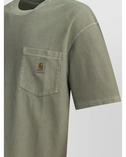 Carhartt Green Crew Neck Short Sleeve Pocket T-Shirt for men