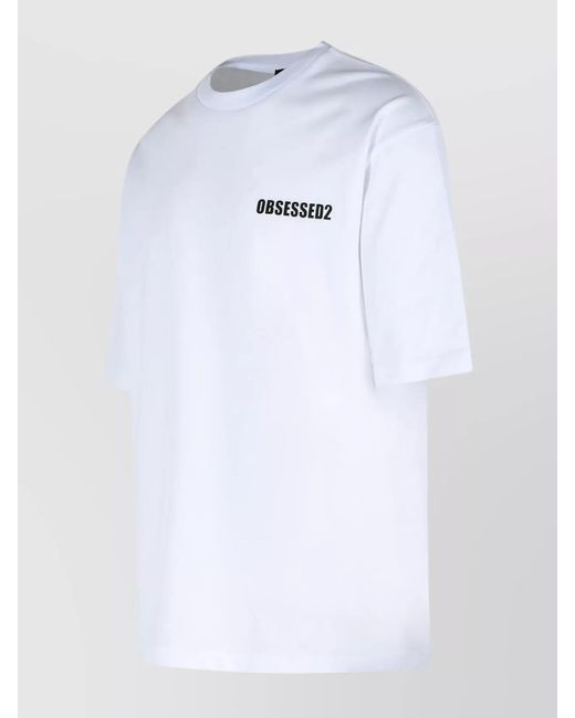 DSquared² White Cotton Printed T-Shirt for men