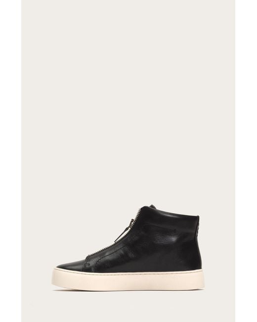 Frye Leather Lena Zip High in Black - Lyst