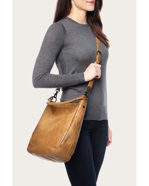 frye melissa hobo beige