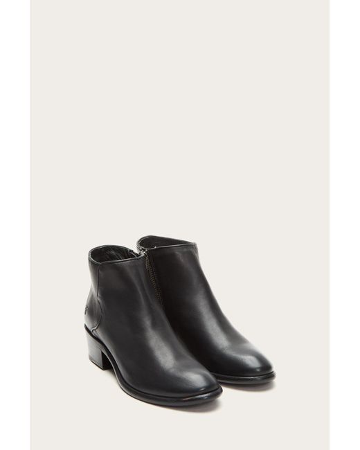 frye carson piping bootie black