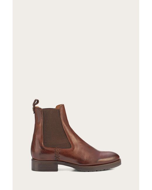frye melissa chelsea boot cognac
