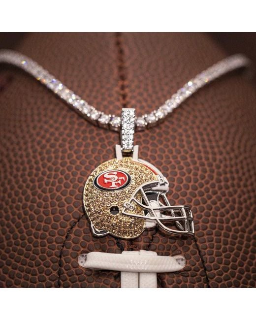 The GLD Shop San Francisco 49ers Helmet Pendant for Men