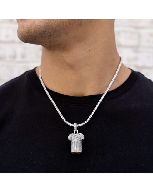 Kansas City Chiefs Patrick Mahomes Jersey Pendant, 14K White - The GLD Shop