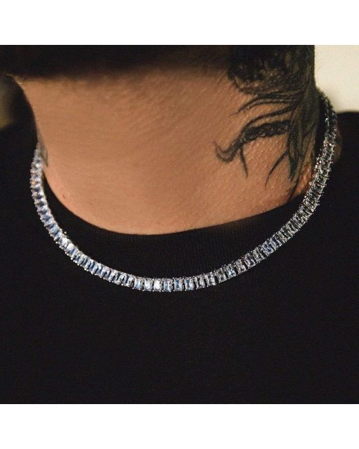 The GLD Shop Baguette Tennis Necklace 