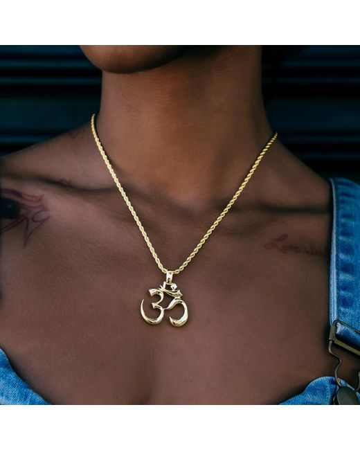 The GLD Shop Ohm Pendant in Brown Lyst UK