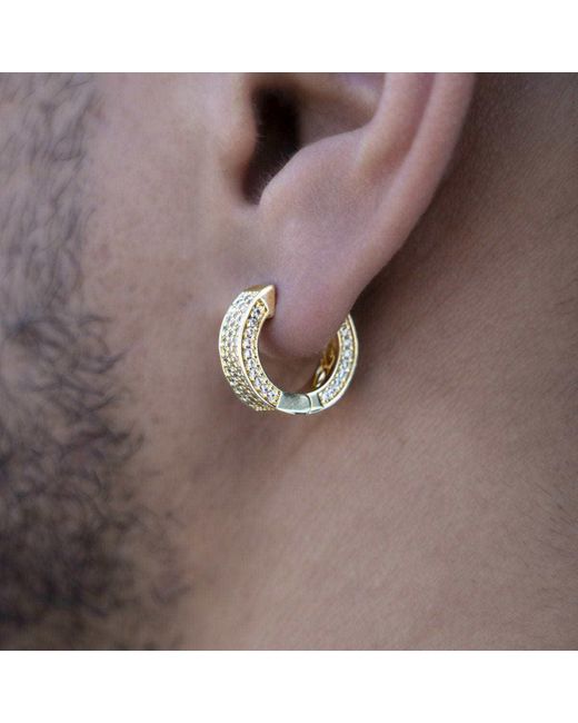 HipHop Rappers Hoop Earring For Men Trend Iced Out Zircon Ear Accessories  On Ear Personality Fashion Jewelry Wholesale OHE033  AliExpress