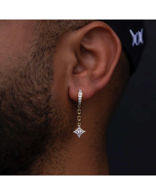 The GLD Shop Star Drop Hoop Earrings for Men | Lyst UK