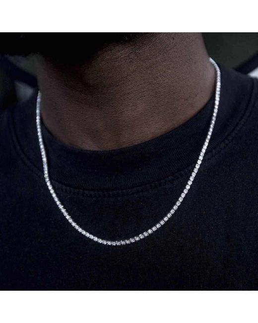 White gold micro tennis deals chain