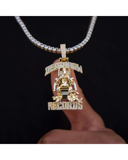 the gld shop 18k Gold Plated Death Row Pendant