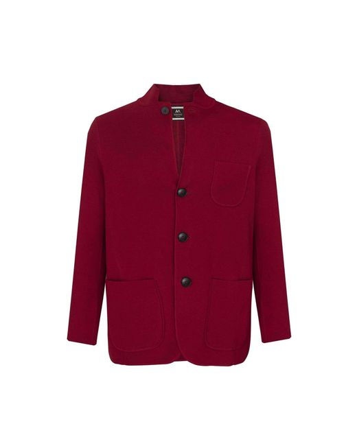 THE GUESTLIST Red Paulino Cotton Jacket for men
