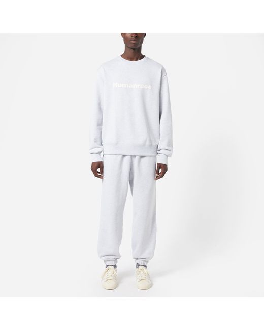 adidas Originals X Pharrell Williams Basics Crew Sweatshirt in White for  Men | Lyst